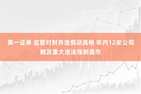 第一证券 监管对财务造假动真格 年内12家公司触及重大违法强制退市